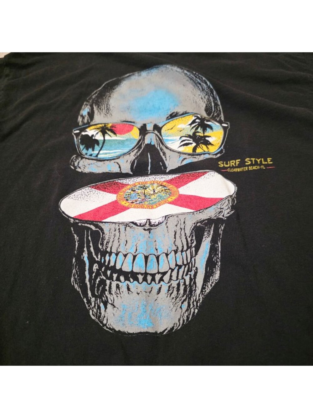 Maui Nix Hard Core Florida Tee Sz Sm Surf Style Grunge Skate Y2K
